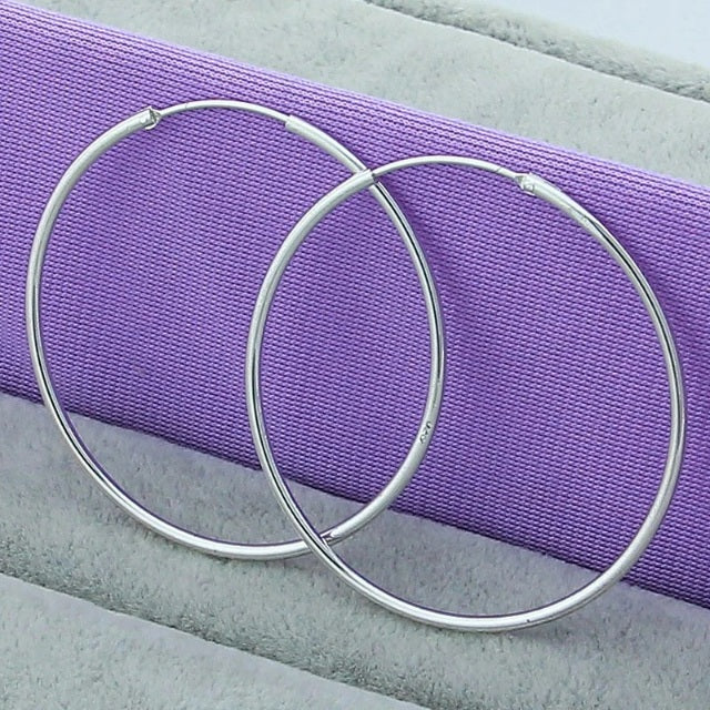 Créoles argent 925 boucles d'oreilles anneaux