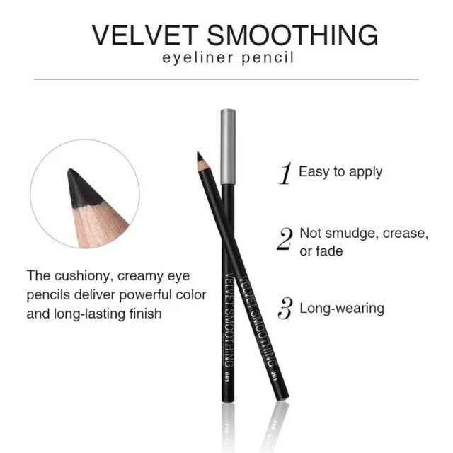 Long Crayon Eyeliner Smokey Eyes Waterproof NOIR