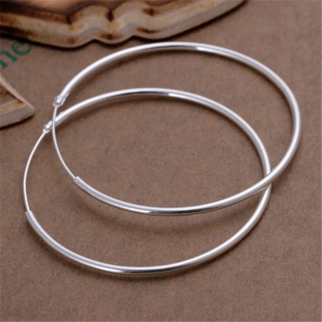 Créoles argent 925 boucles d'oreilles anneaux
