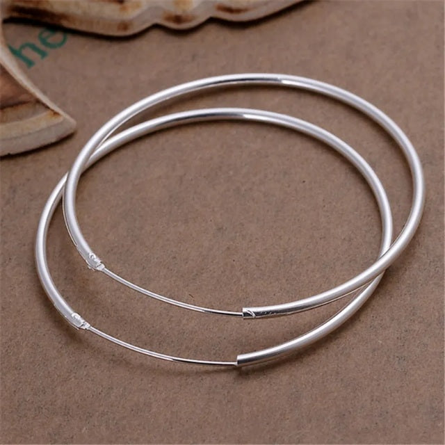 Créoles argent 925 boucles d'oreilles anneaux