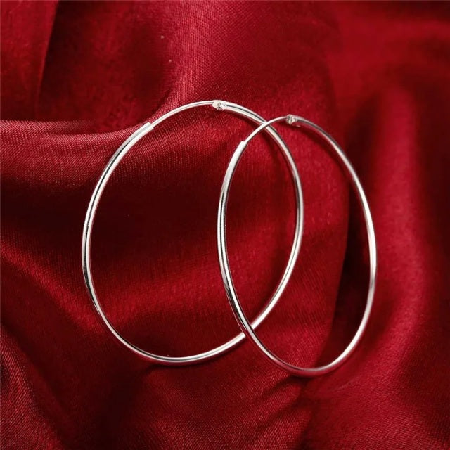 Créoles argent 925 boucles d'oreilles anneaux