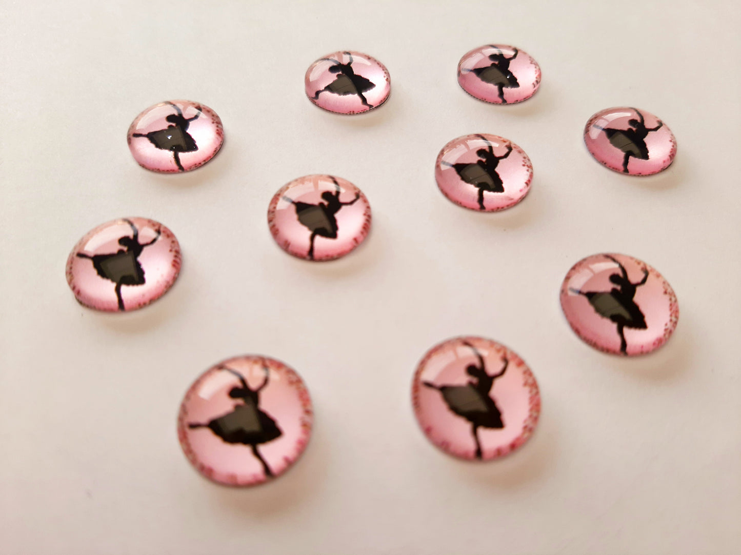 10 cabochons verre creation bijoux danseuse