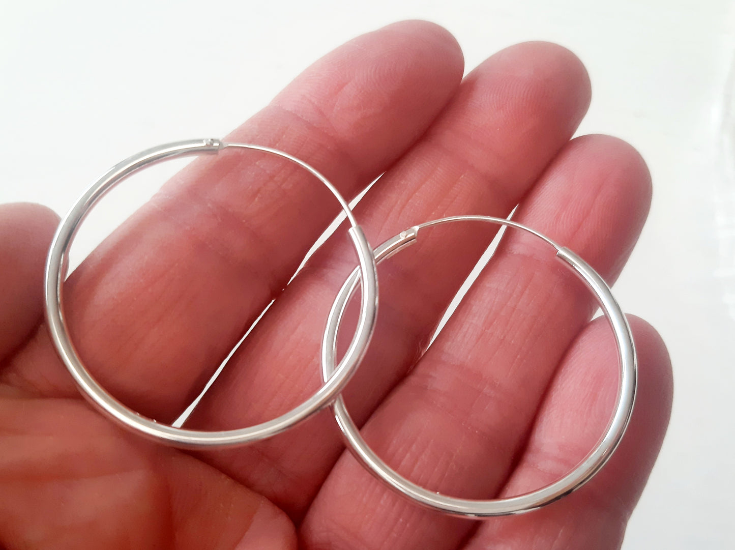 Créoles argent 925 boucles d'oreilles anneaux