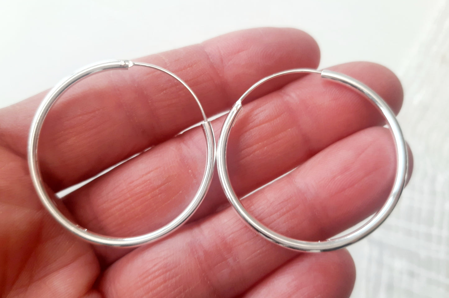Créoles argent 925 boucles d'oreilles anneaux