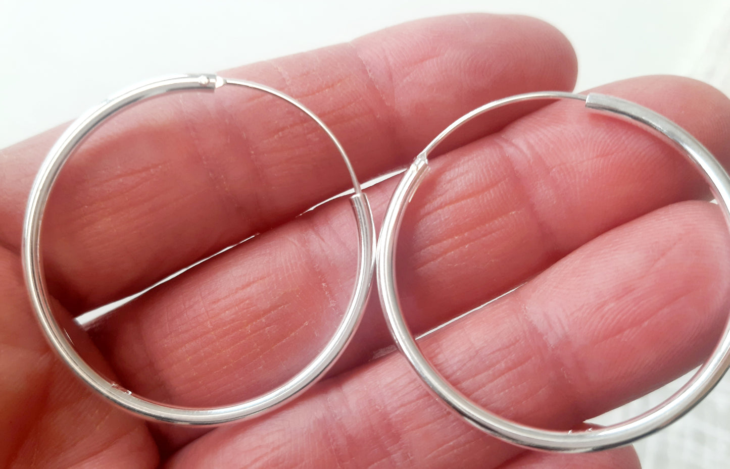 Créoles argent 925 boucles d'oreilles anneaux