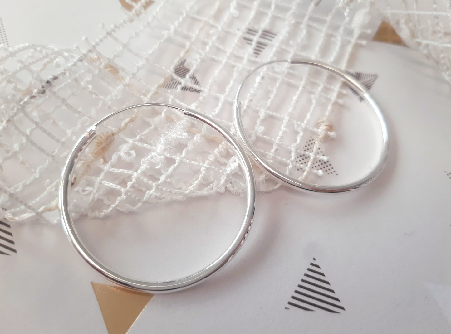 Créoles argent 925 boucles d'oreilles anneaux