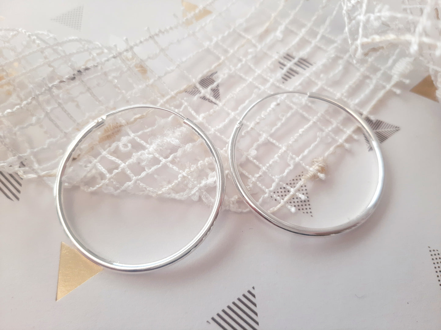 Créoles argent 925 boucles d'oreilles anneaux