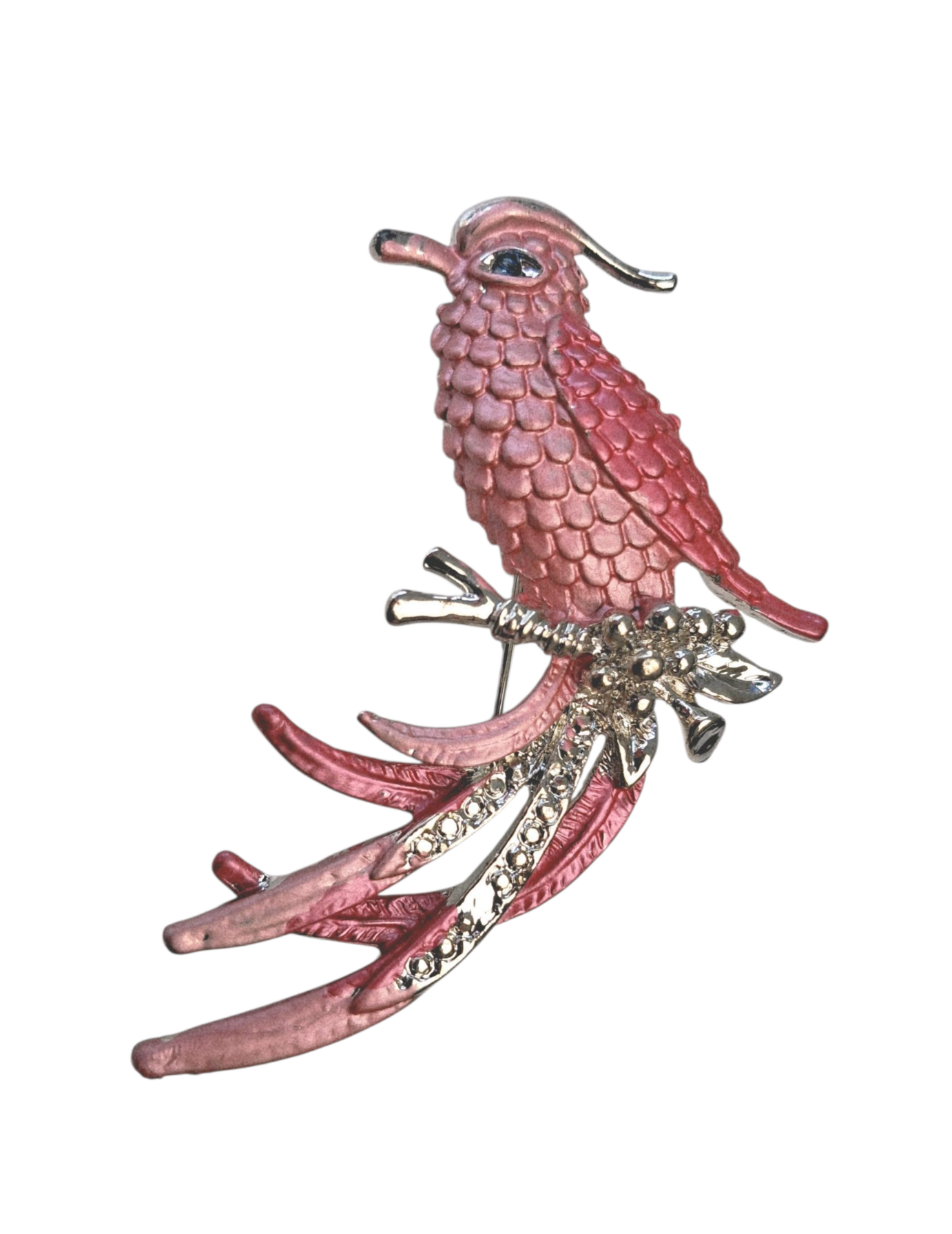 Broche émaillée oiseau