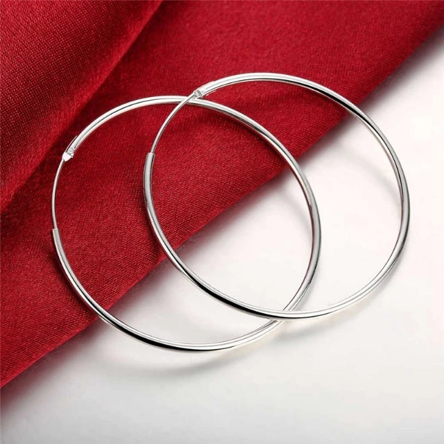 Créoles argent 925 boucles d'oreilles anneaux
