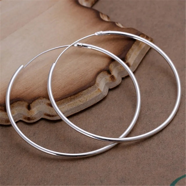 Créoles argent 925 boucles d'oreilles anneaux