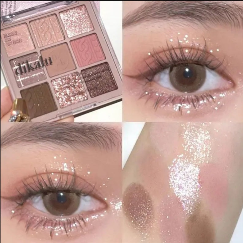 Palette fards à paupières maquillage beige marron rosé