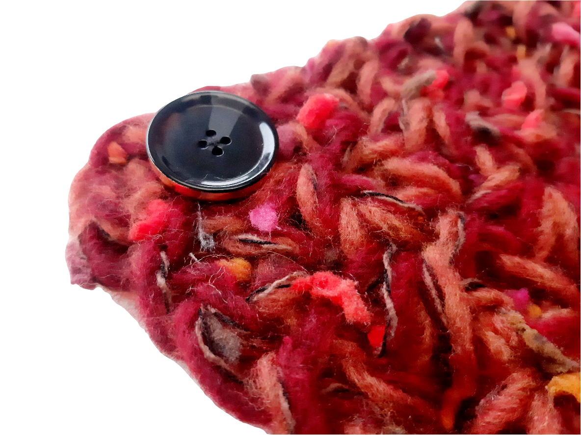 Col bohème crochet main tons automne