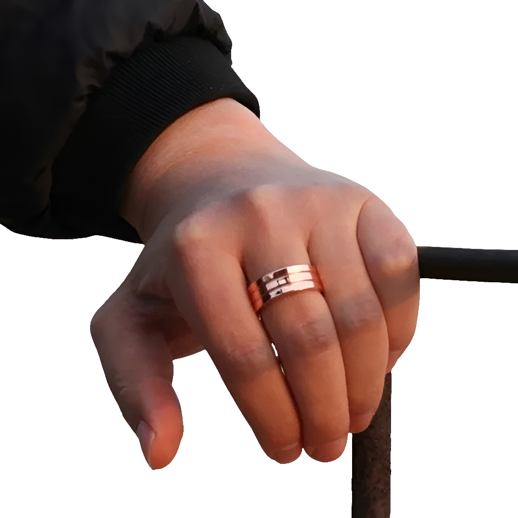 Mixed copper magnetic anti-snoring ring