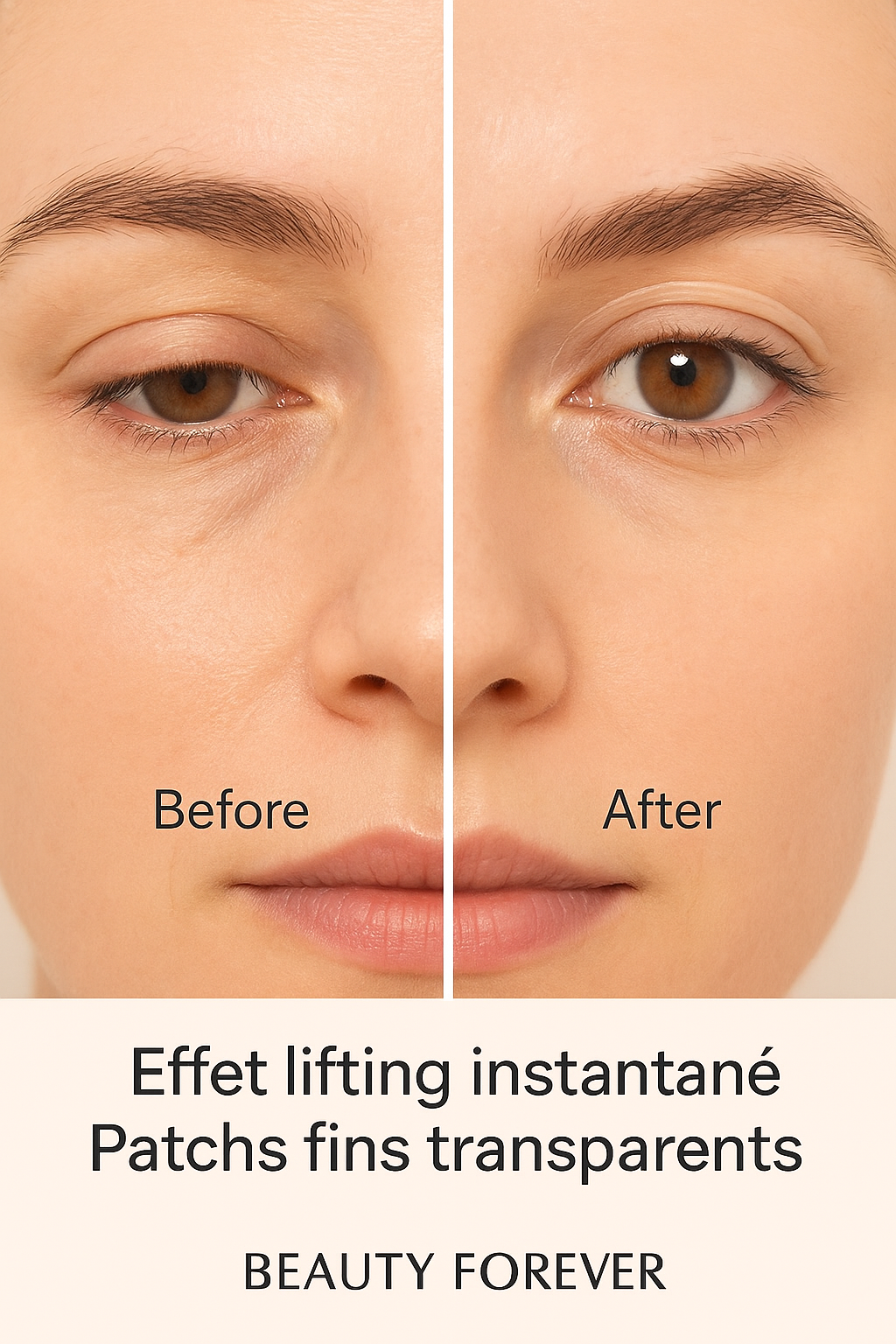 80 patchs beige peau lifting paupières tombantes