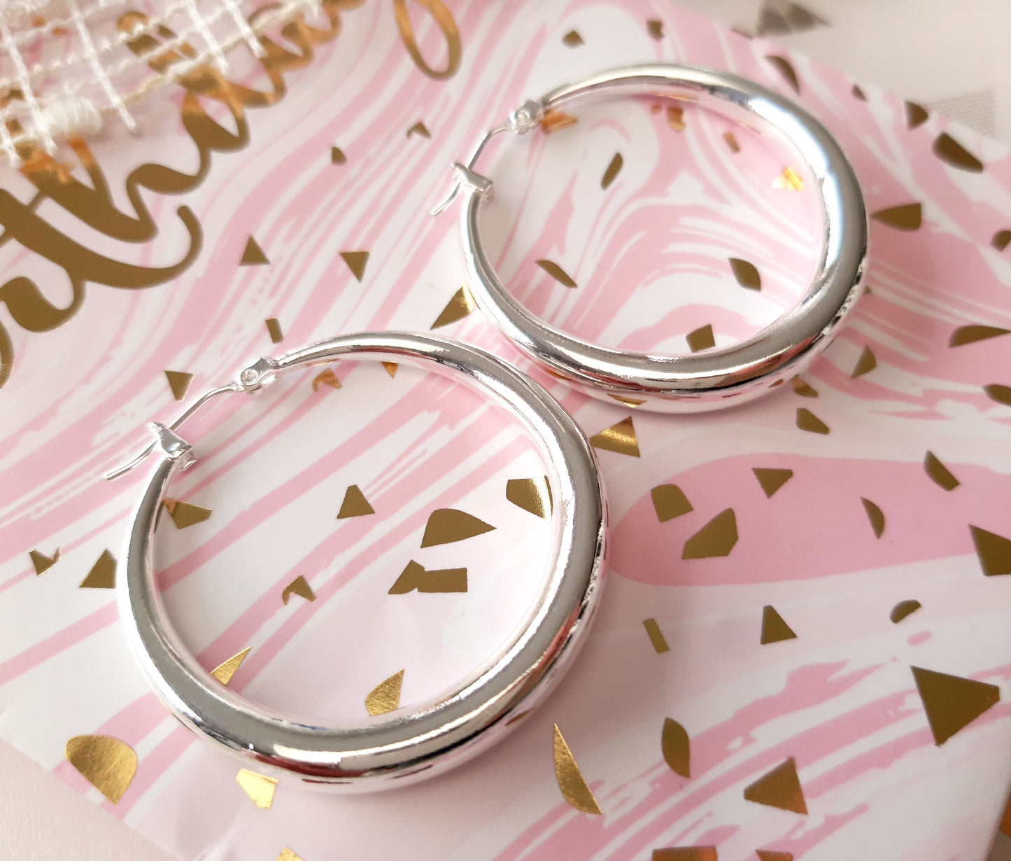 Créoles argent 925 boucles d'oreilles anneaux