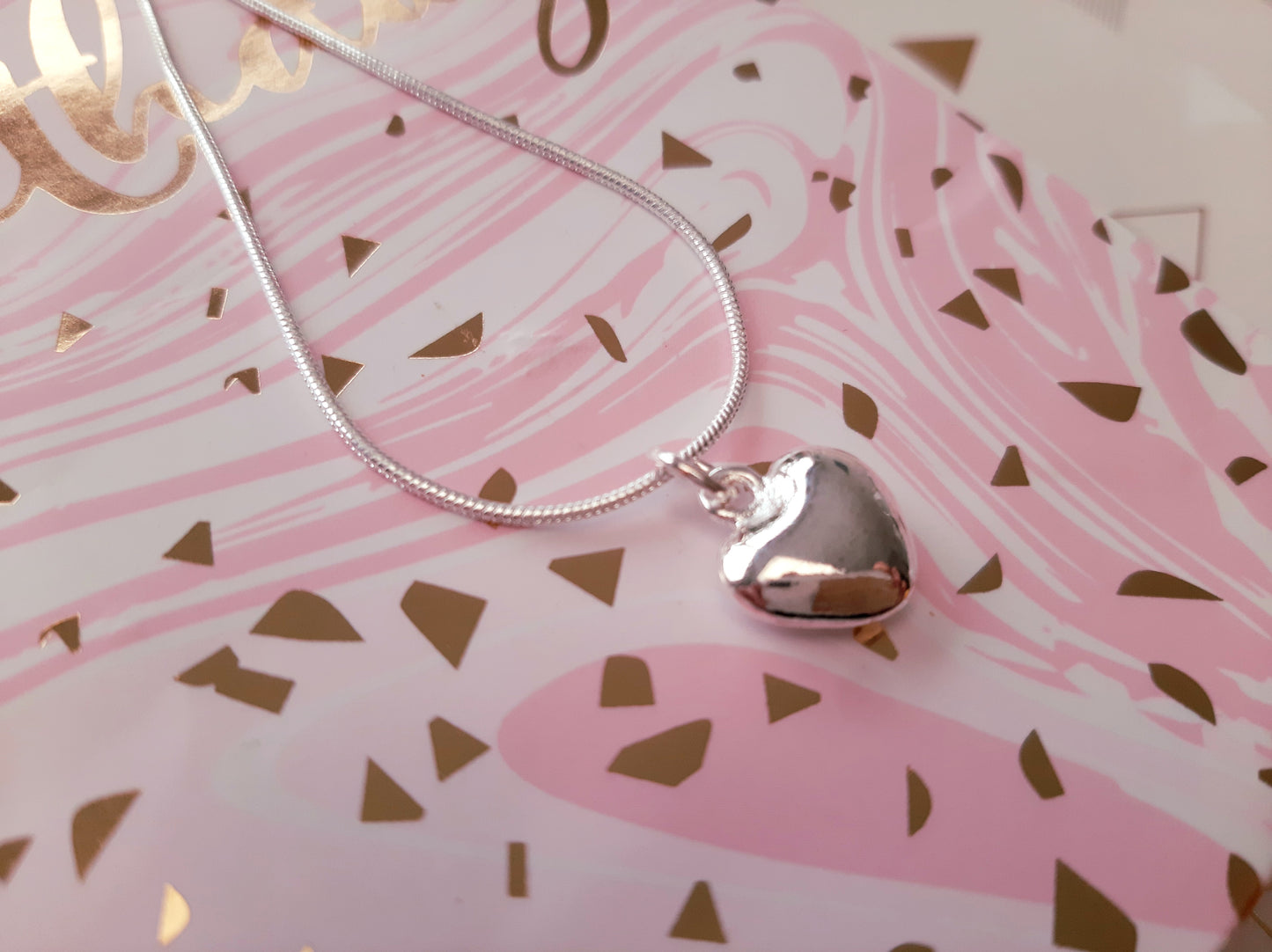 Collier argent 925 chaîne coeur amour
