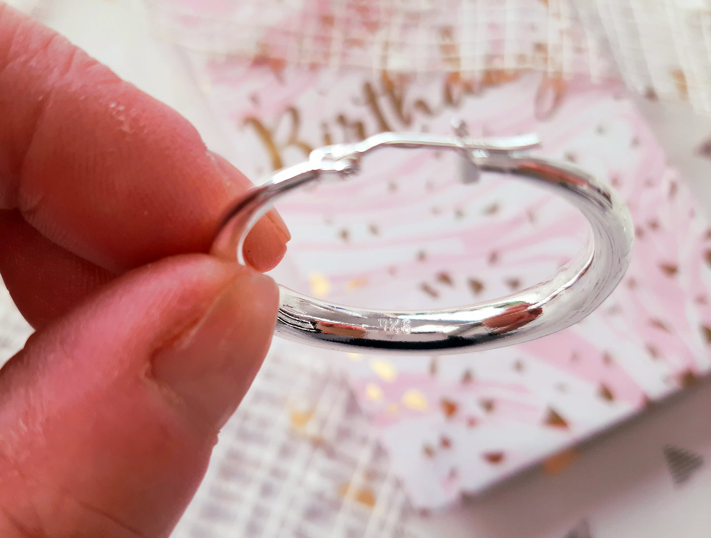 Créoles argent 925 boucles d'oreilles anneaux