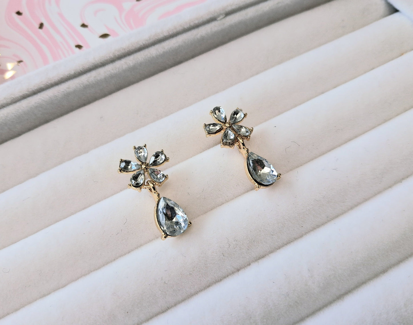 Boucles d'oreilles fleurs de givre