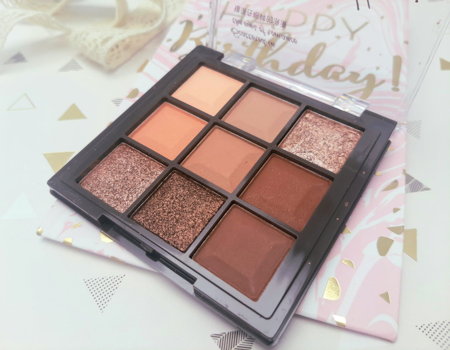 Palette fards à paupières maquillage beige marron