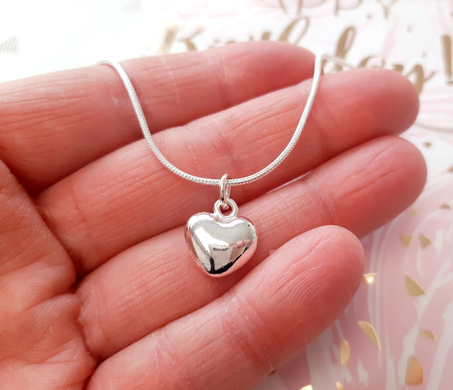 Collier argent 925 chaîne coeur amour