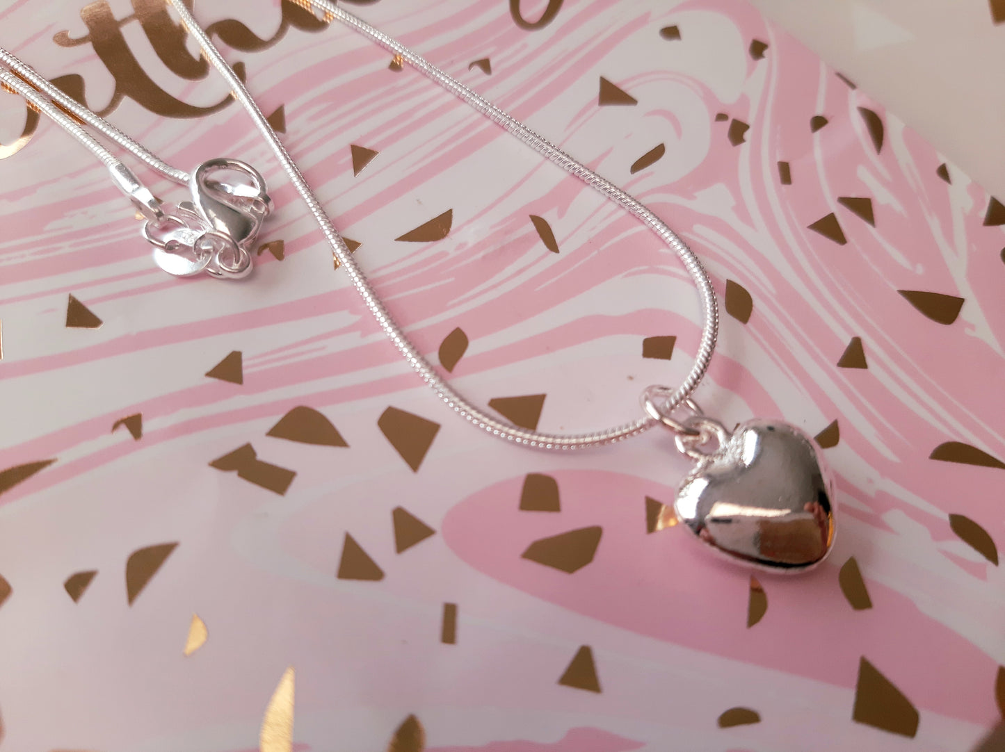 Collier argent 925 chaîne coeur amour
