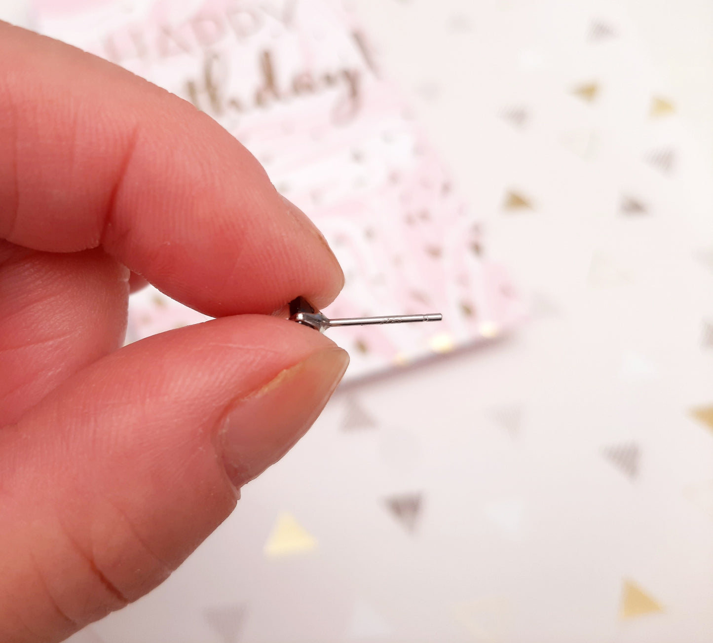 Puces d'oreilles argent poinçonné 935 noir