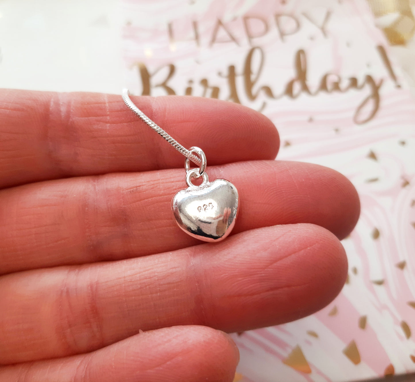 Collier argent 925 chaîne coeur amour