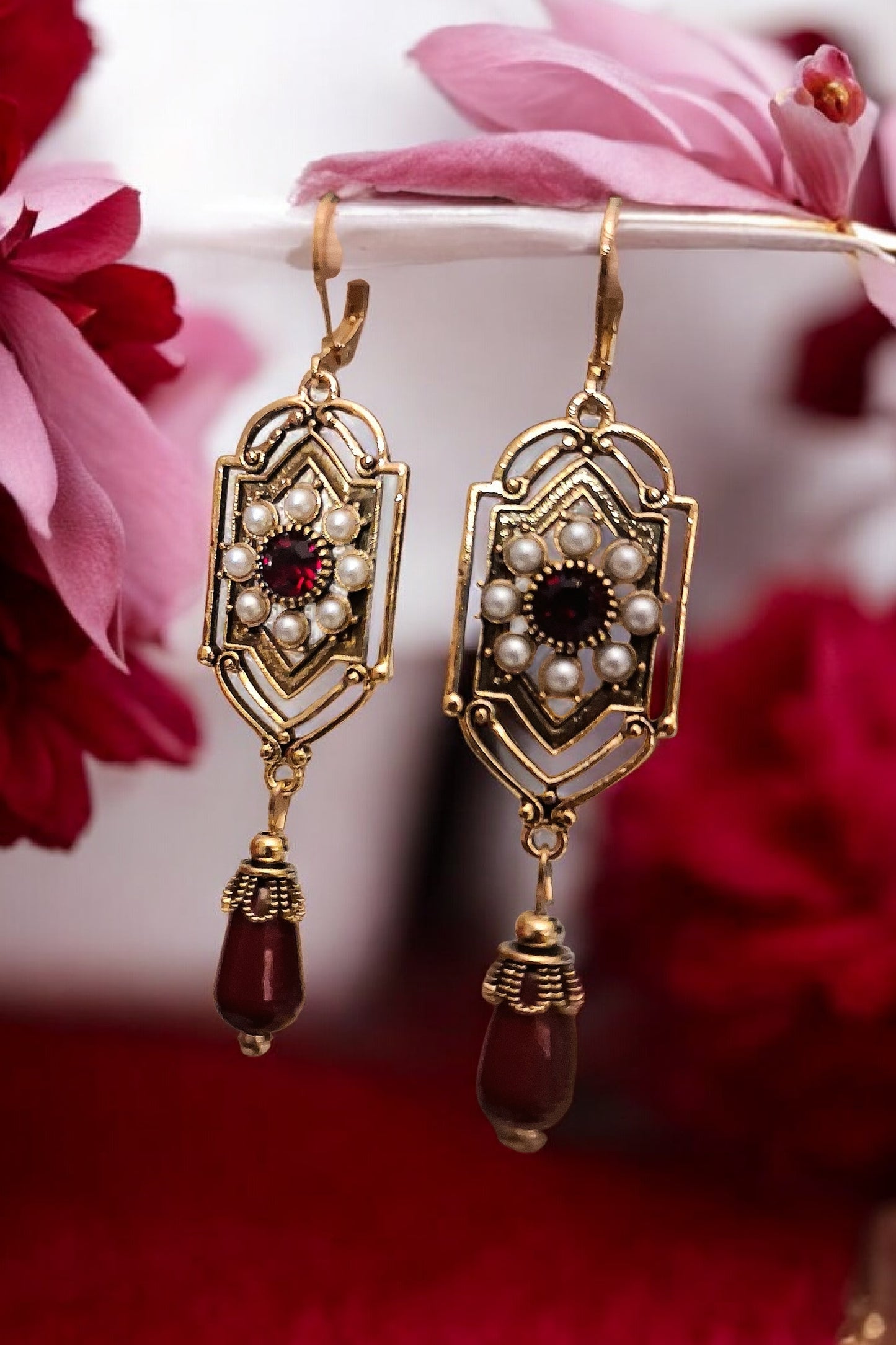 Boucles d'oreilles charme art déco