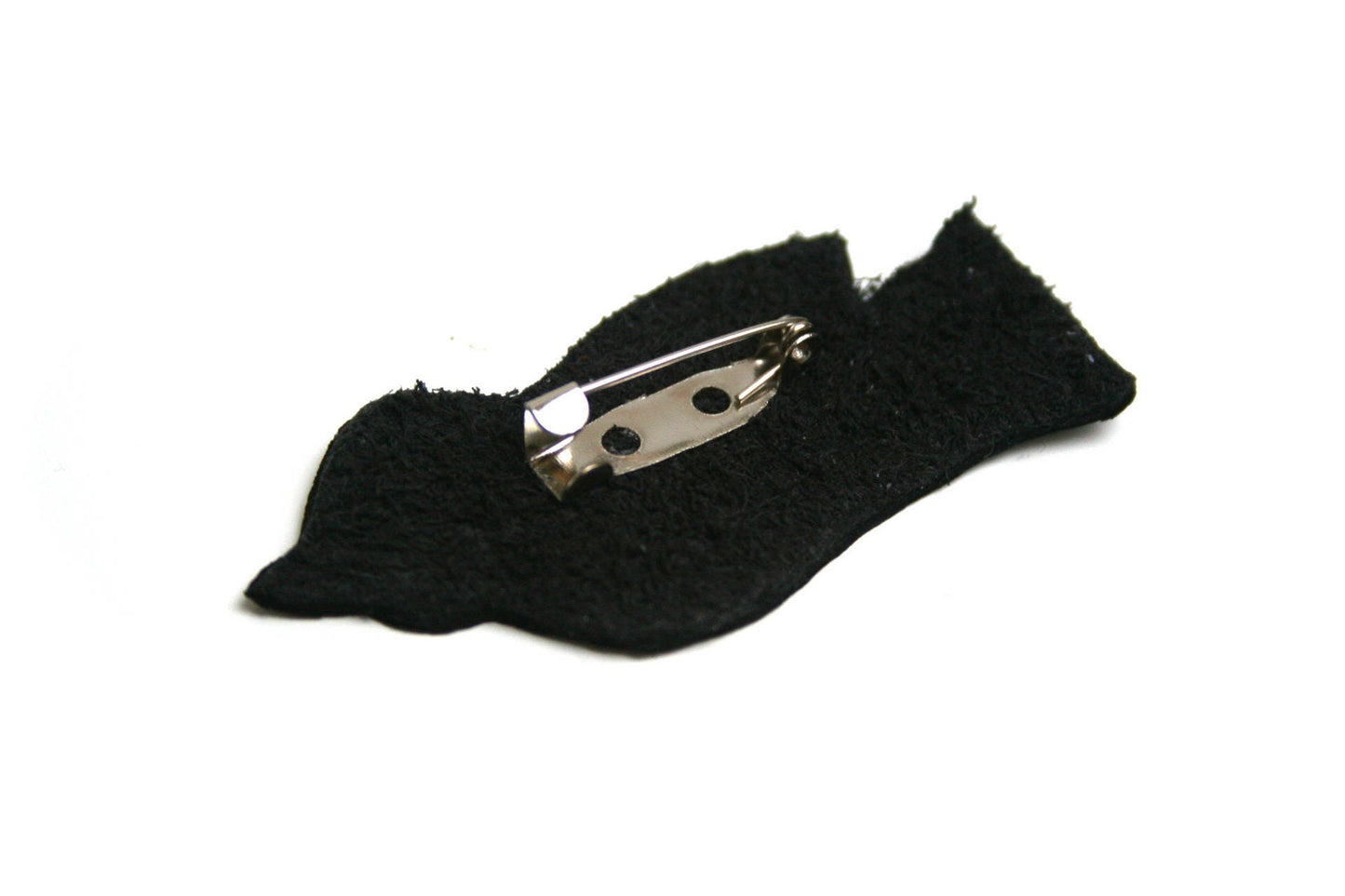Broche cuir minimaliste Oiseau cuir