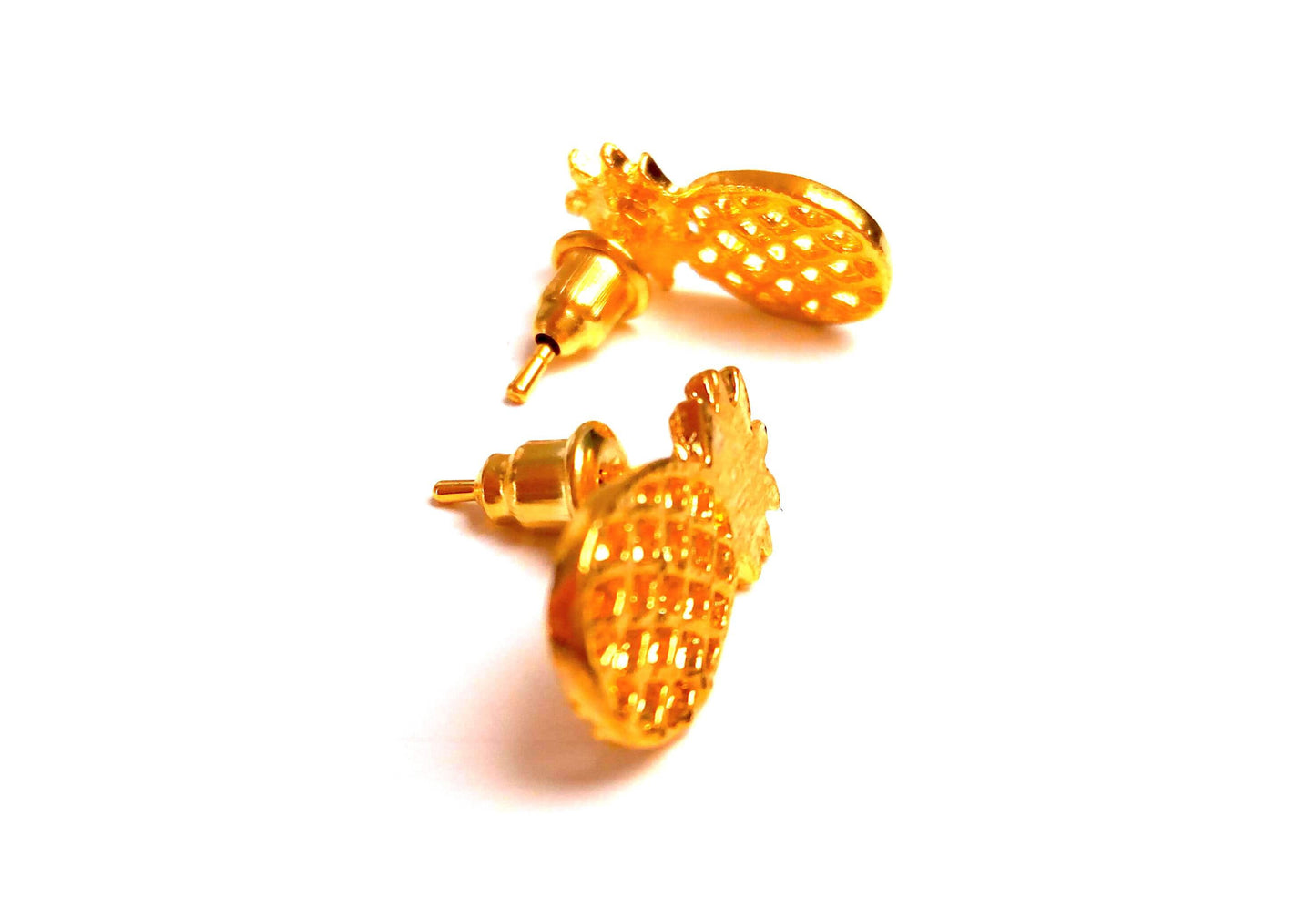 Puces ananas laiton minimalistes