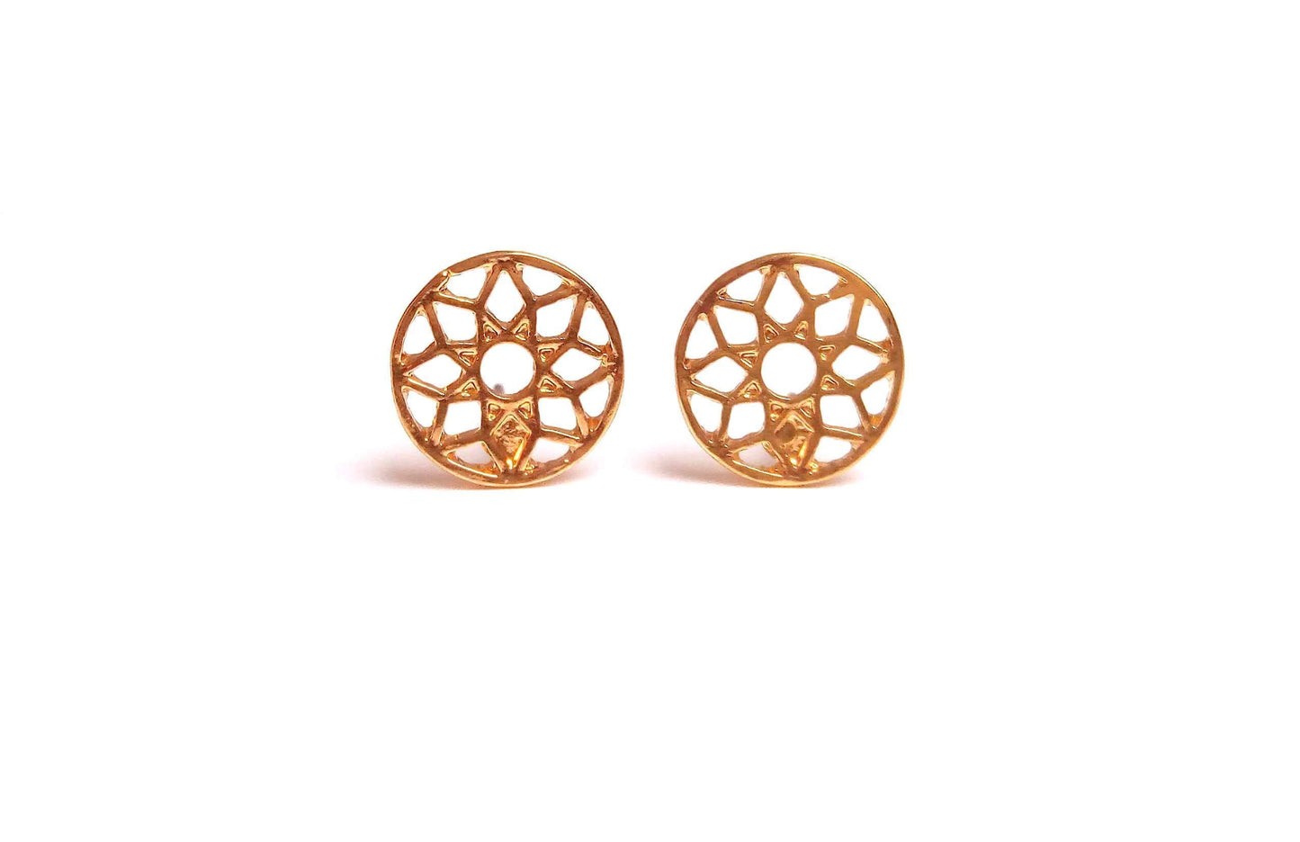 Studs, puces filigranes rondes mandala