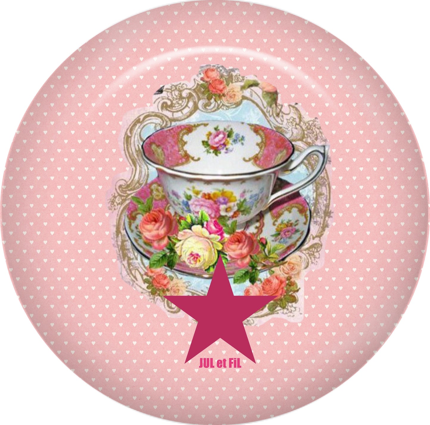 Dormeuses cabochon tea time