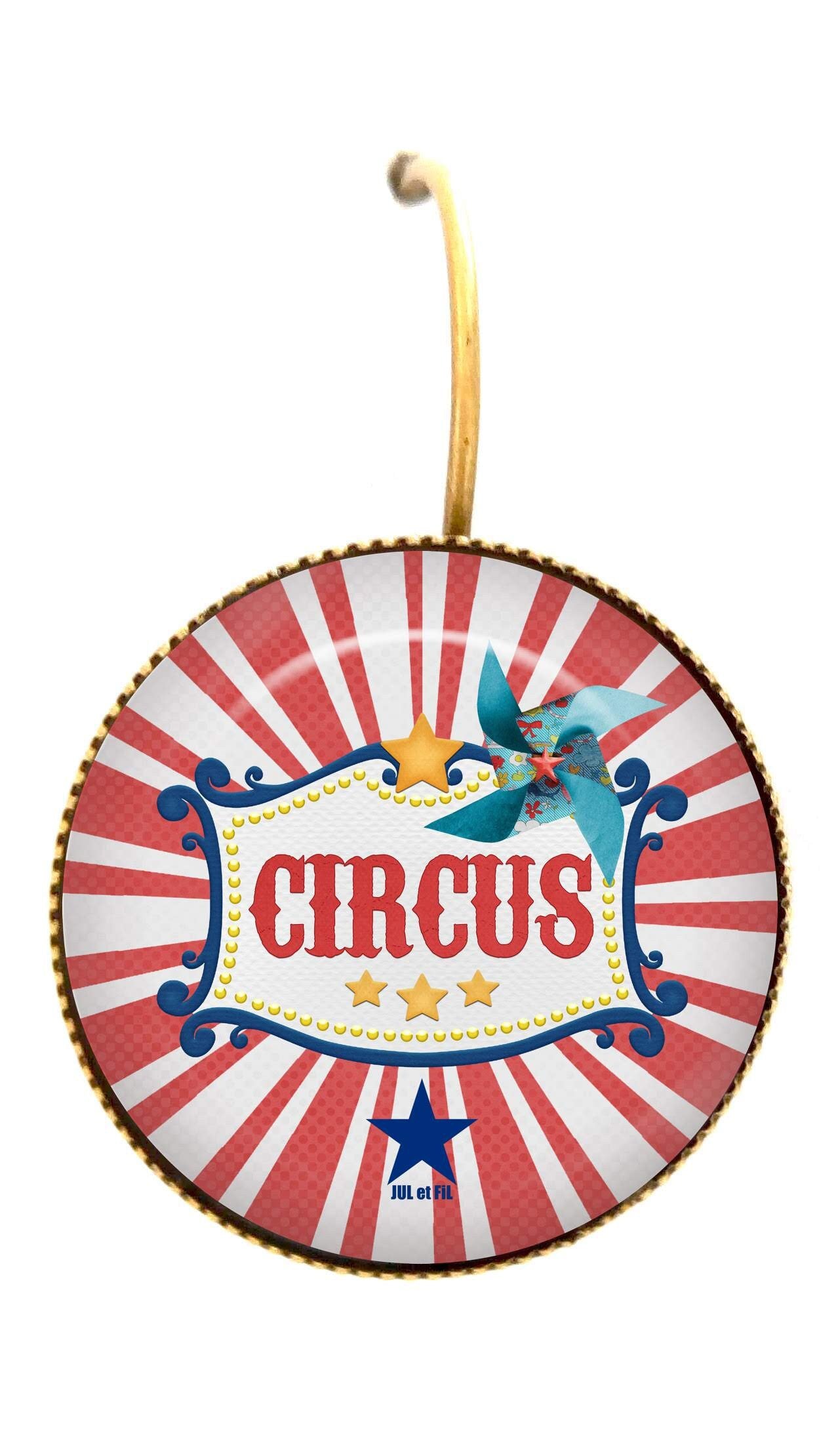 Dormeuses cabochon dissociées circus