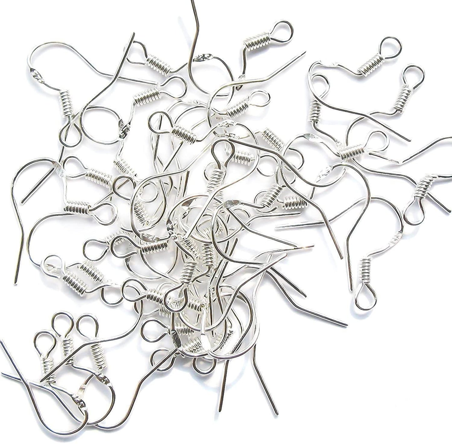 20 Crochets américains argent 925 sans boules pour création de boucles d'oreilles