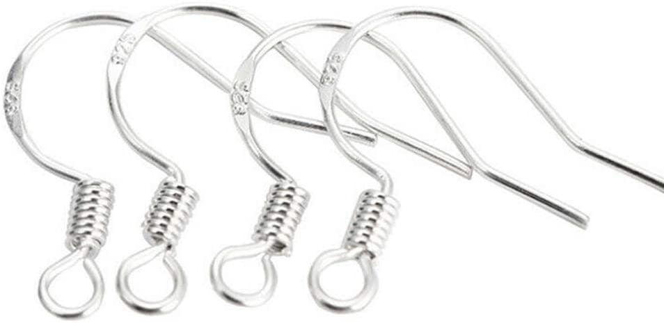 20 Crochets américains argent 925 sans boules pour création de boucles d'oreilles