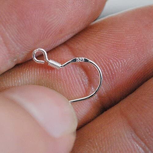 20 Crochets américains argent 925 sans boules pour création de boucles d'oreilles