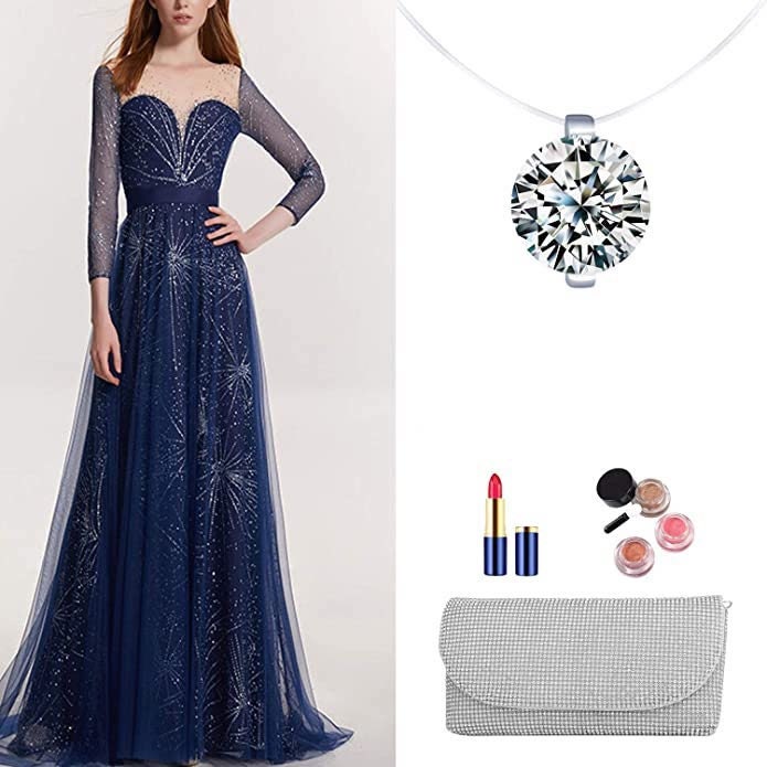 JUL et FIL Invisible necklace silver 925 woman solitary crystal on nylon thread woman gift original costume jewelry