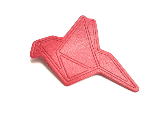 Broche cuir oiseau origami