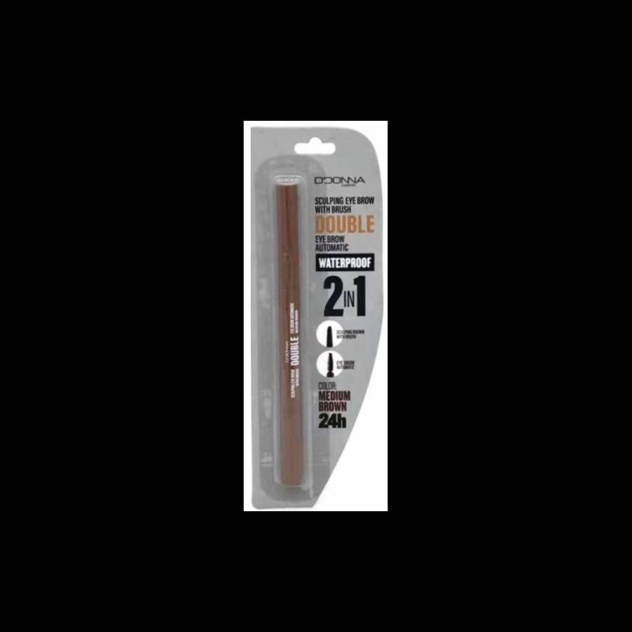 Eyebrow pencil makeup brush 2 in 1