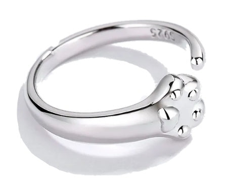 Bague argent 925 patte de chat