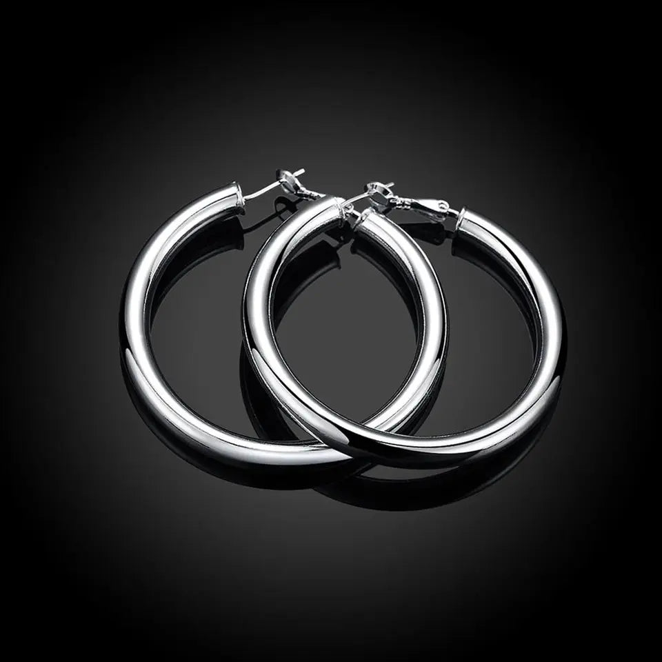 Créoles argent 925 boucles d'oreilles anneaux