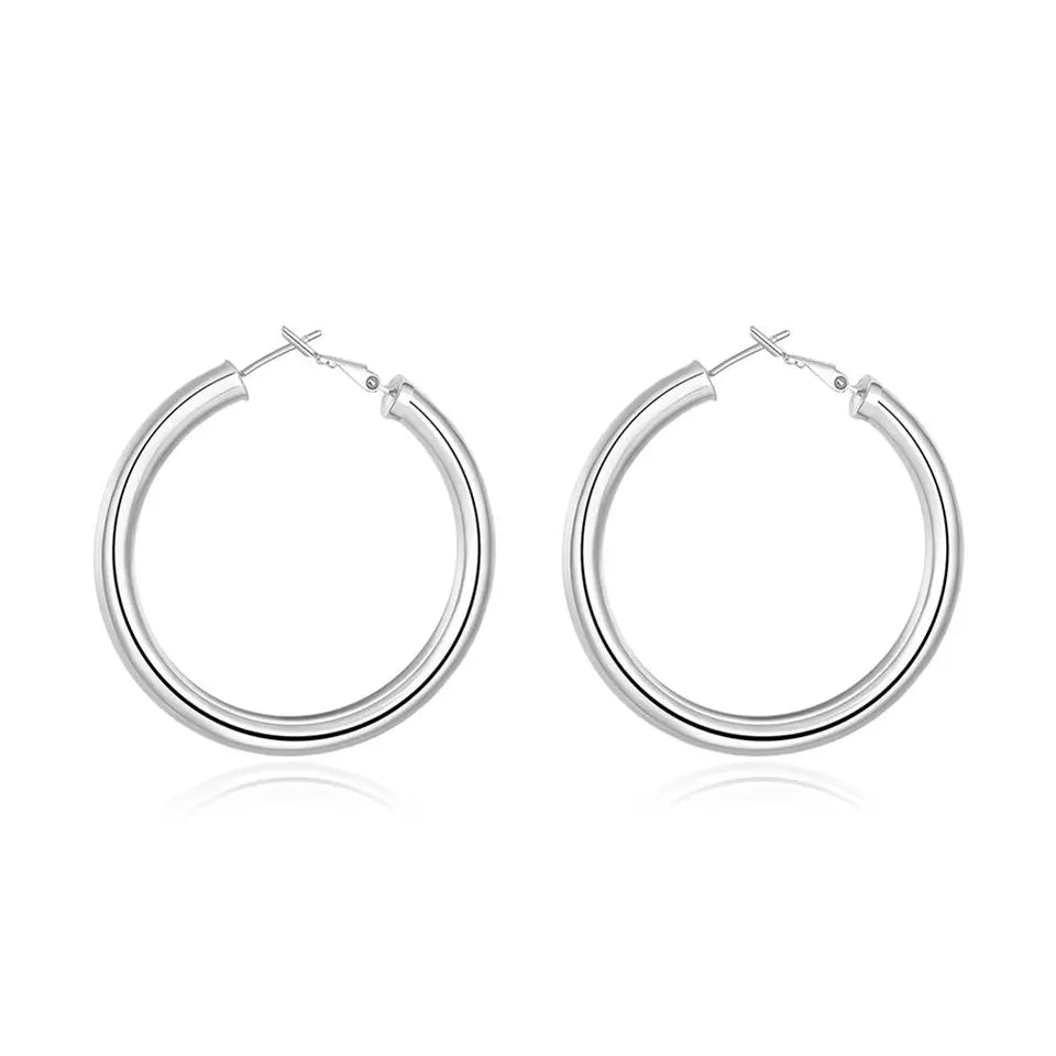 Créoles argent 925 boucles d'oreilles anneaux