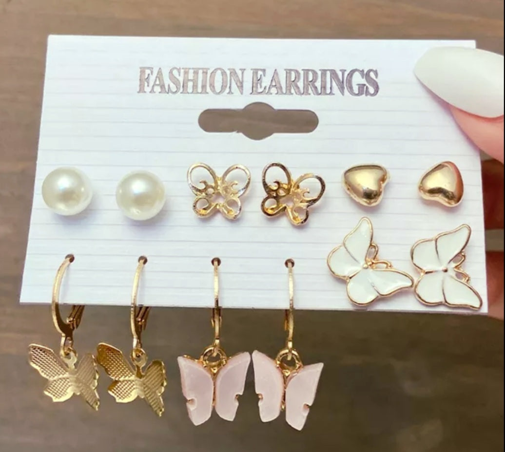 6 paires de boucles d'oreilles au choix