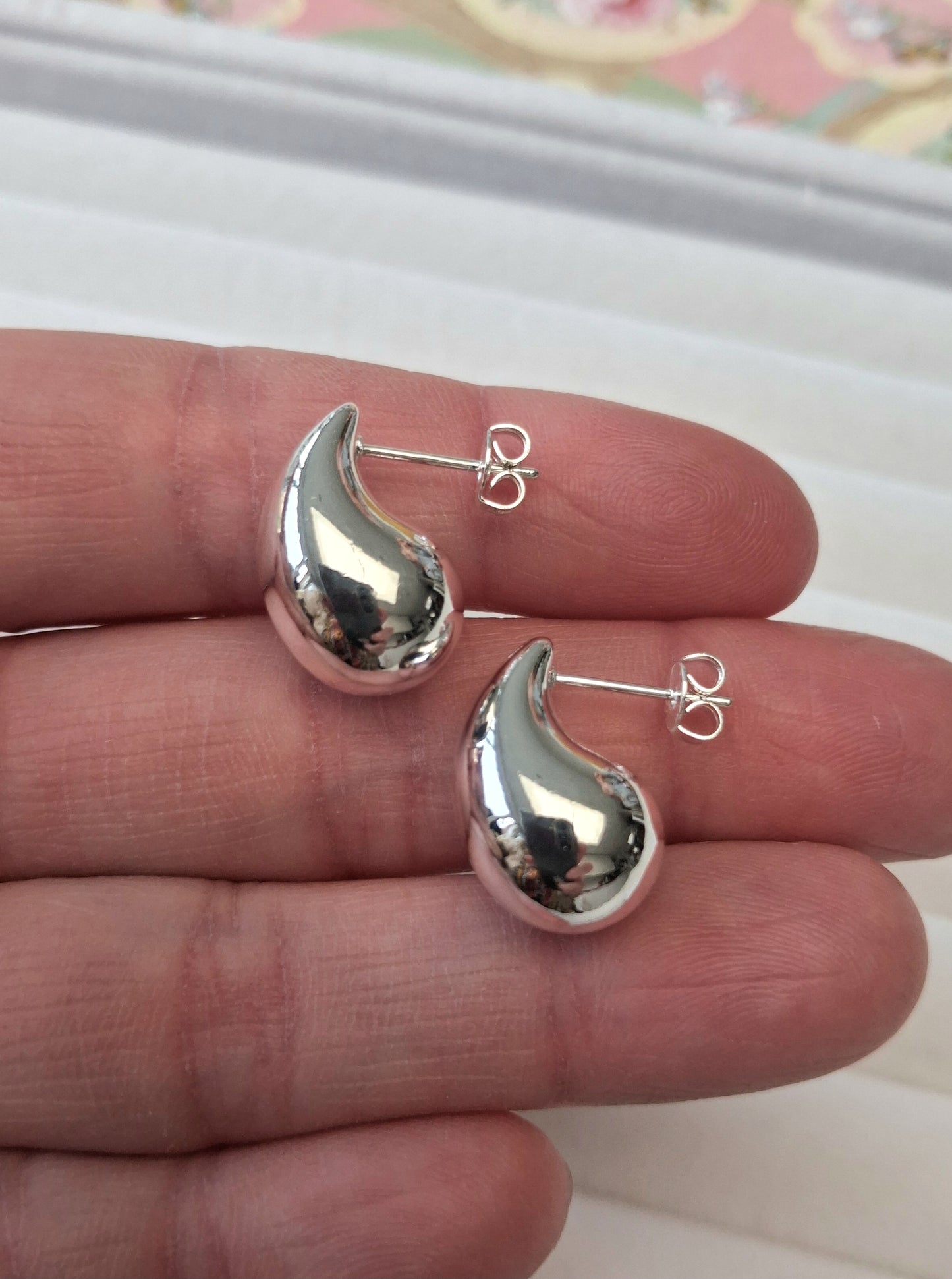 Créoles argent 925 poinçonné gouttes