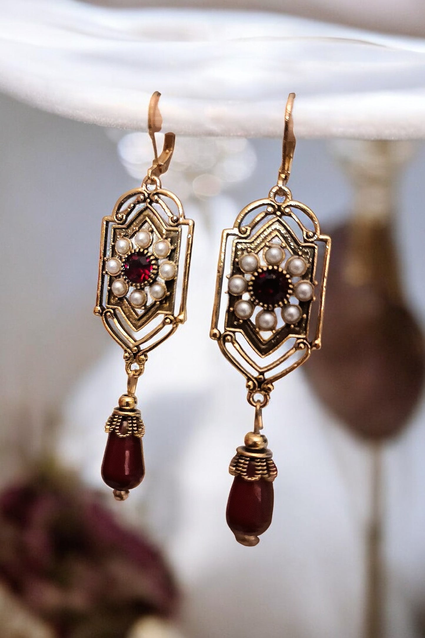 Boucles d'oreilles charme art déco