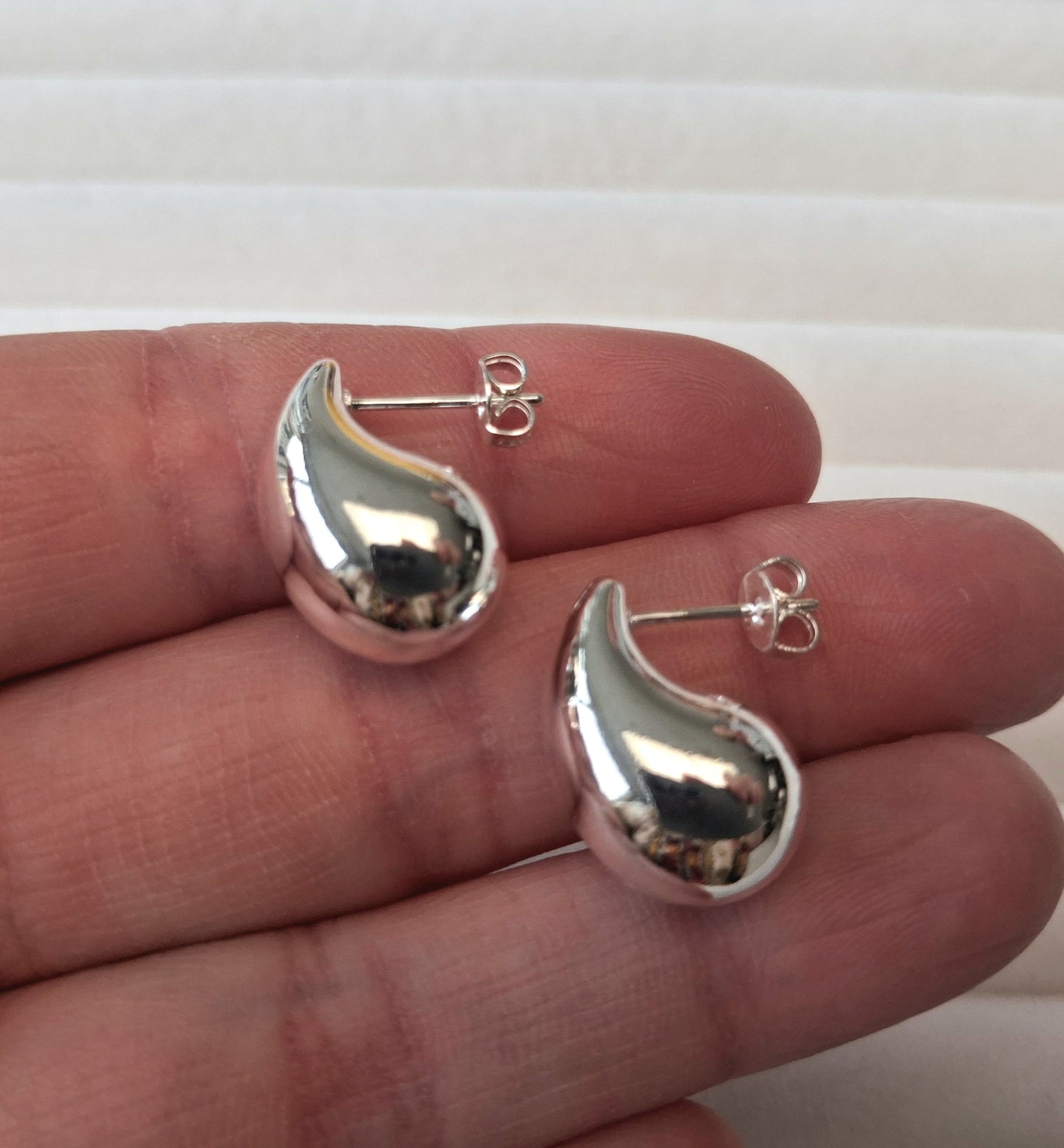 Créoles argent 925 poinçonné gouttes