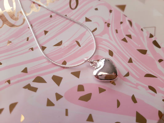 Collier argent 925 chaîne coeur amour