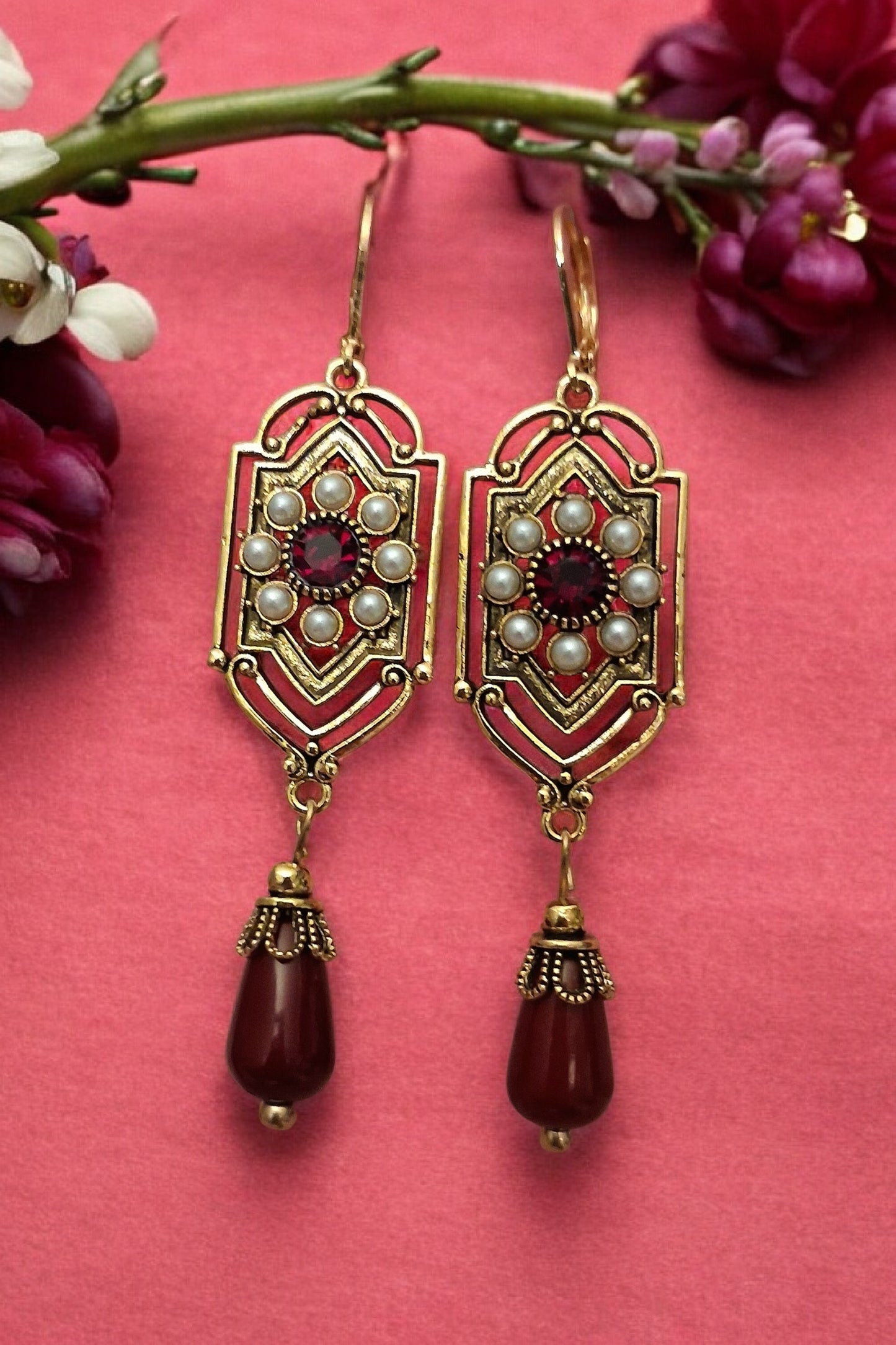 Boucles d'oreilles charme art déco