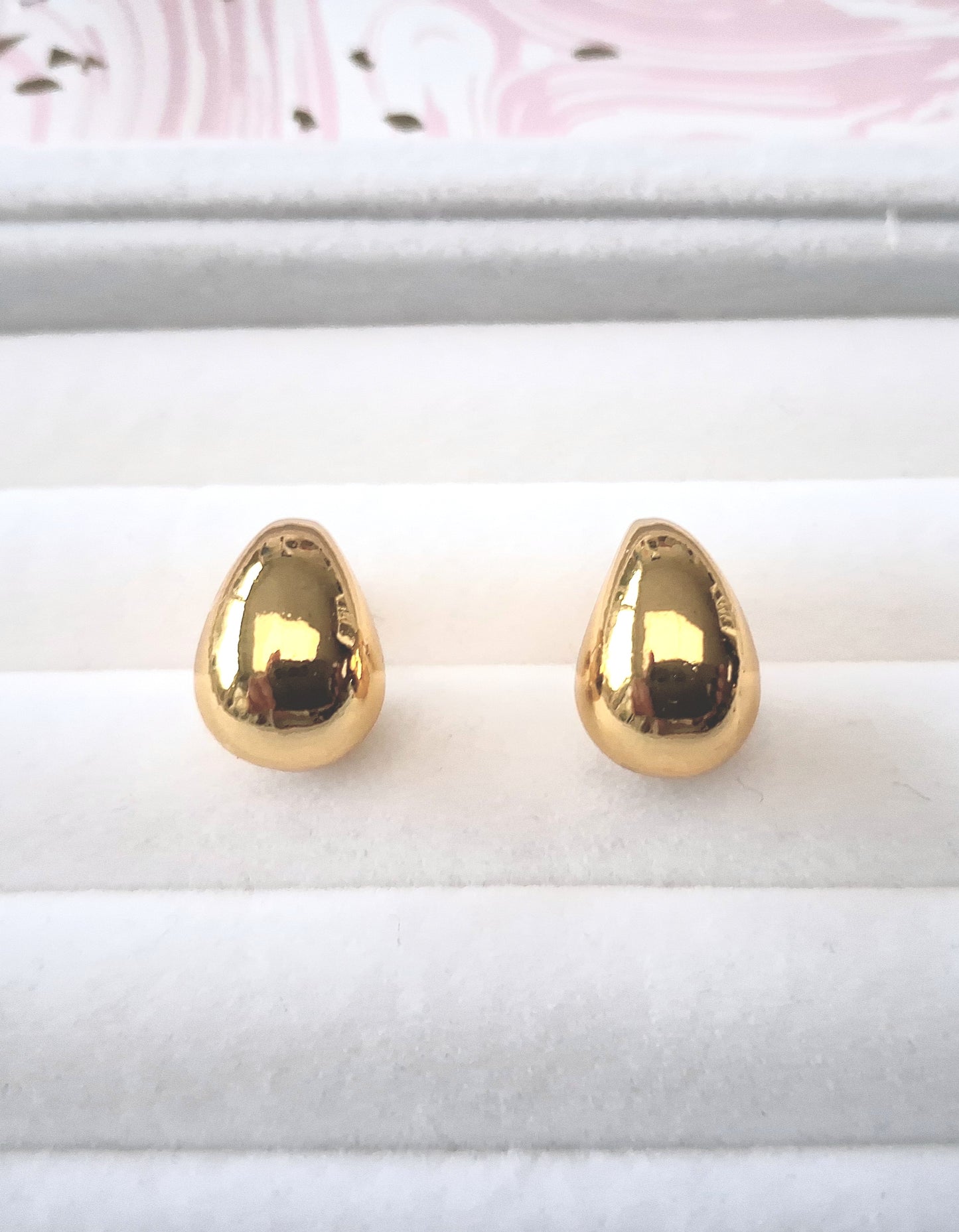 Créoles argent 925 plaqué or 18K gouttes