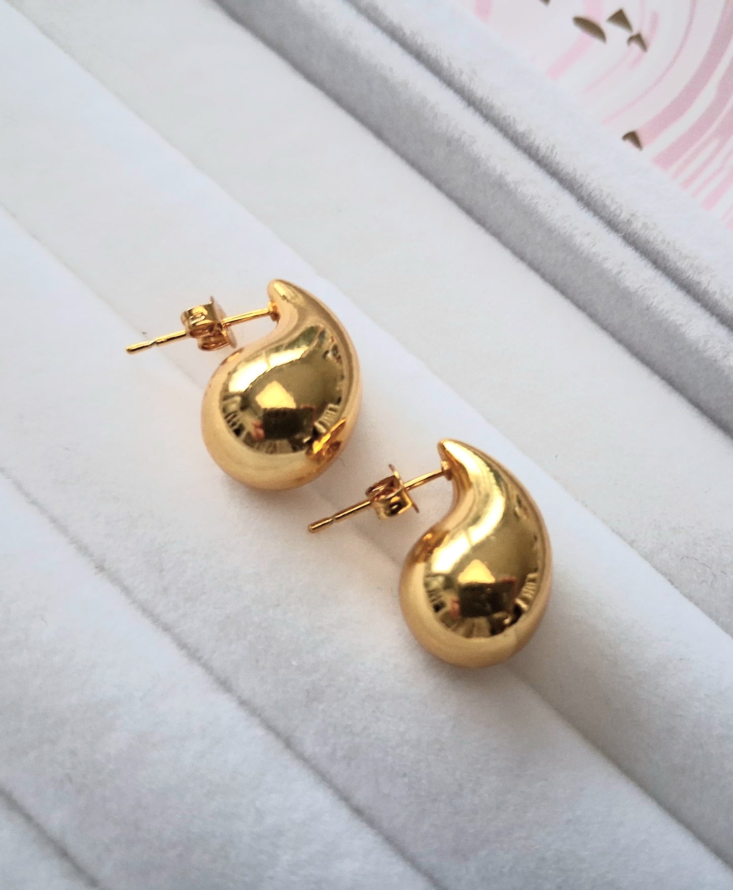 Créoles argent 925 plaqué or 18K gouttes